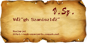 Végh Szaniszló névjegykártya