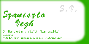 szaniszlo vegh business card